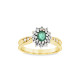 Pre Owned 18ct Emerald and Diamond Cluster Ring ZV864 Pre Owned 18ct Emerald and Diamond Cluster Ring ZV864